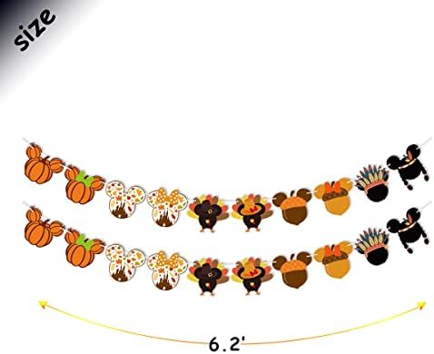 Mouse Inspired Thanksgiving Garland Banner for Fall Party Decorations