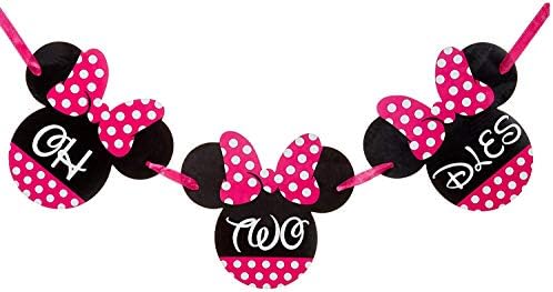Minnie Mouse 2nd Birthday Banner - Oh Twodles Party Decor