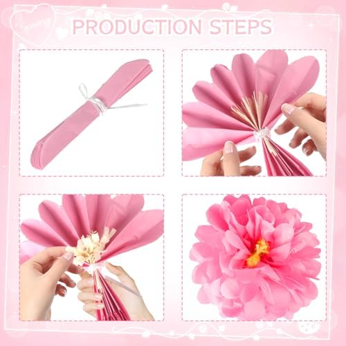 12 Pcs Large Mexican Tissue Flowers 20 8 Fiesta Decorations