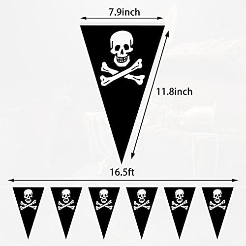 Tatuo 90 Pcs Pirate Flag Bunting Decorations