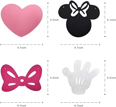 Minnie Themed Felt Garland Birthday Banner Decoration Supplies