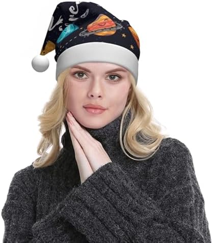 QinZheng Personalized Santa Hat with Planet Print