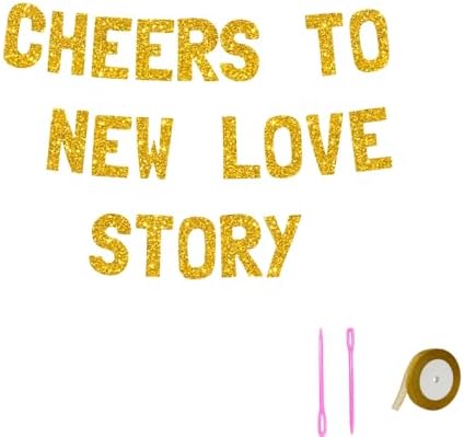Meowoo Gold Glitter Wedding Banner Decor