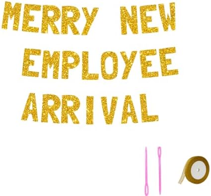 Meowoo New Hire Welcome Banner with Glittery Decor