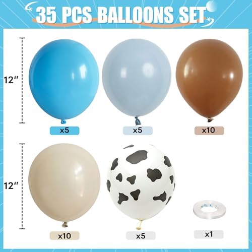 Cow Print Balloons 35PCS 12 Inch for Party Decorations