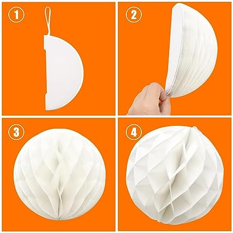 Ruidee 8 Piece Paper Honeycomb Balls Party Decoration