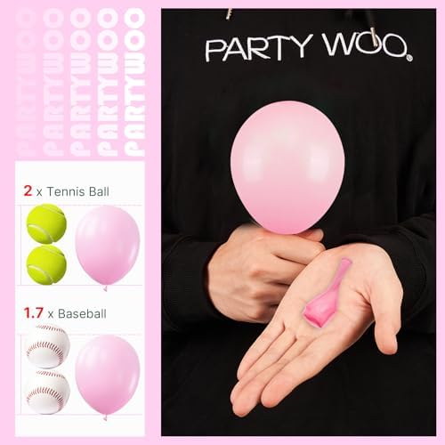 PartyWoo Light Pink Balloons 120pcs 5 Inch Decorations