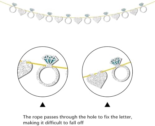 Diamond Ring Wedding Engagement Party Decor Banner