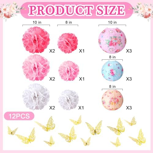 Rossesay 31 Pcs Spring Tea Party Decorations