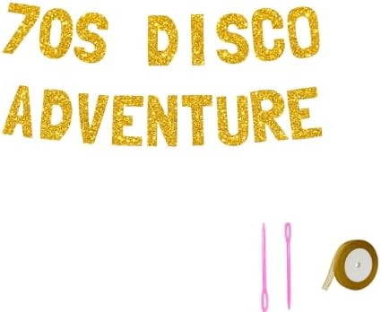 70s Disco Vibe Glitter Banner for Parties