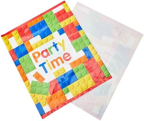 Unique Party Building Blocks Birthday Loot Bags Pack of 8