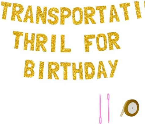 Meowoo Party Banner with Gold Glitter Letters