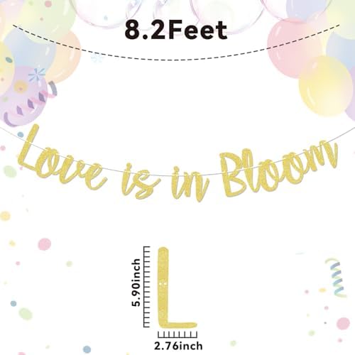 Love Is In Bloom Banner - Floral Bridal Shower Decor
