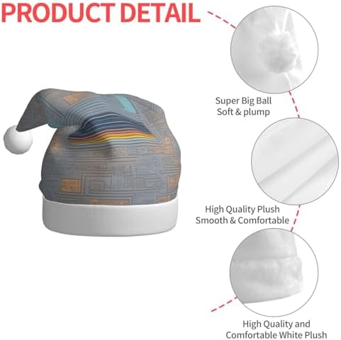 QINZHENG Personalized Santa Hat with Programming Code Print for Women and Adults