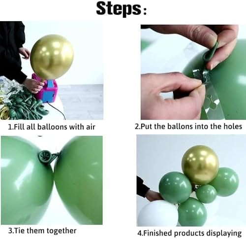 137PCS Sage Green Balloon Garland Arch Kit