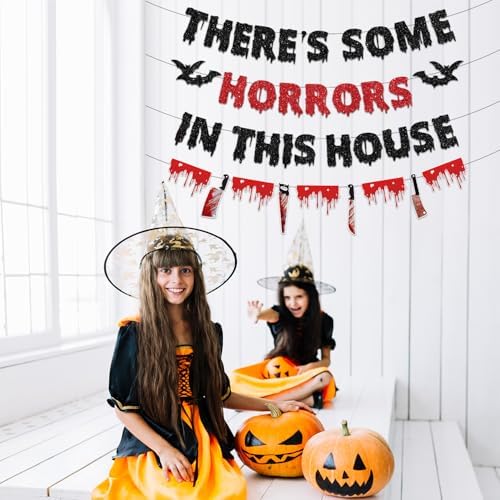 Biswiter Halloween Horror House Banner Decorations