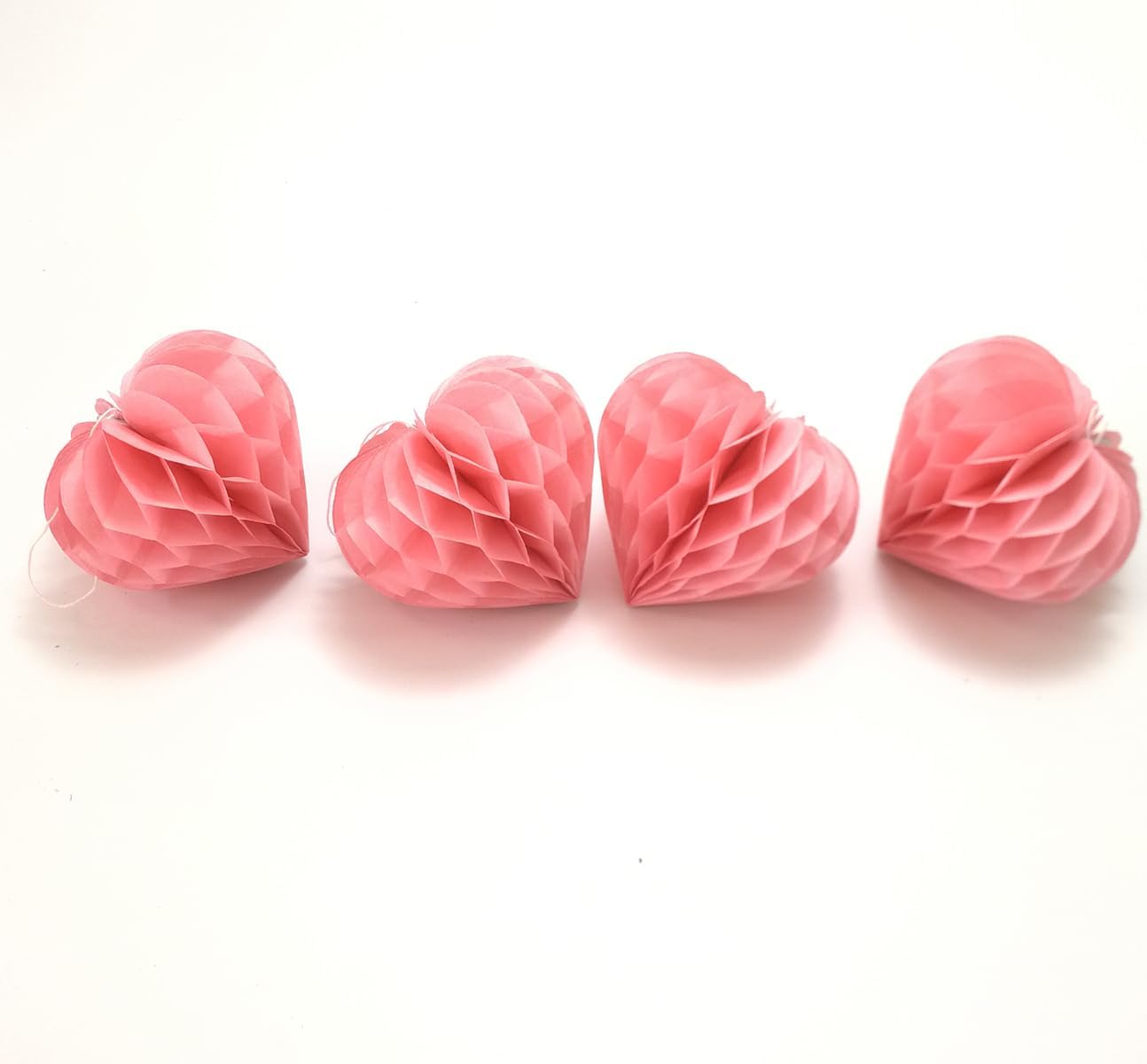 Heart Tissue Paper Pom Poms Decor Set 12pcs