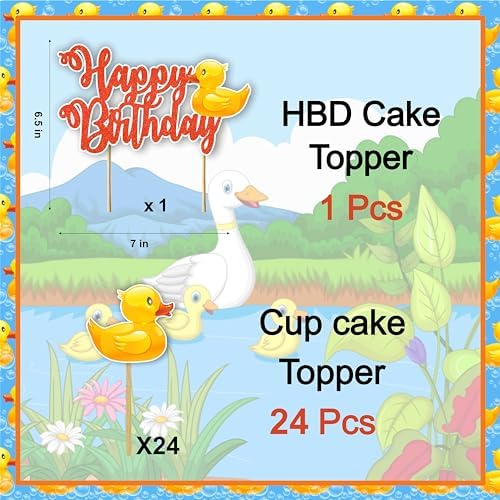 Seyal Cartoon Duck Theme Birthday Party Decorations Set