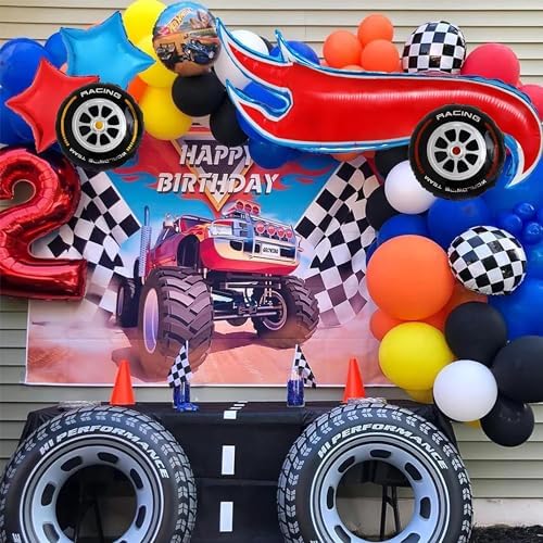 6pcs Hot Car Themed Balloons Birthday Party Decorations