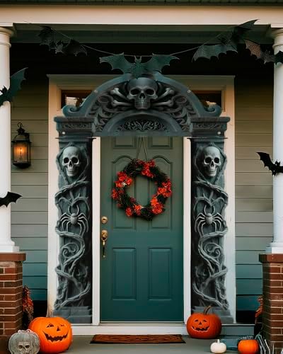 ALKB Halloween Door Banners 3 Pcs Cemetery Decor