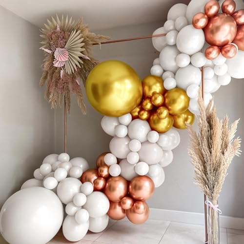 Rose Gold Confetti Latex Balloons 60PCS for Parties