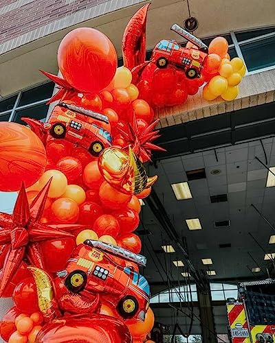 Fire Balloon Garland Arch Kit 144pcs Fire Themed Decor