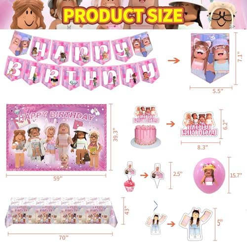 Birthday Party Decor Set - Happy Birthday Supplies Included