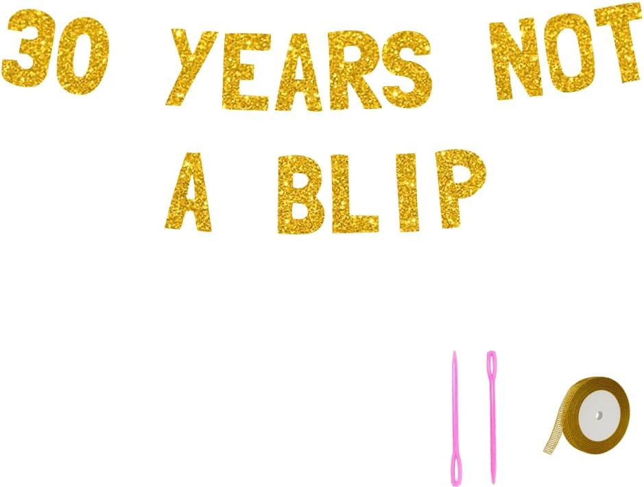 Meowoo 30 Years Celebration Banner with Gold Glitter Letters