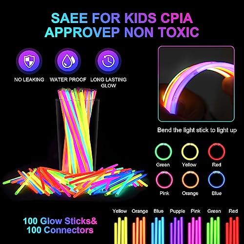 236 PCS Glow in the Dark Party Essentials for Kids and Adults