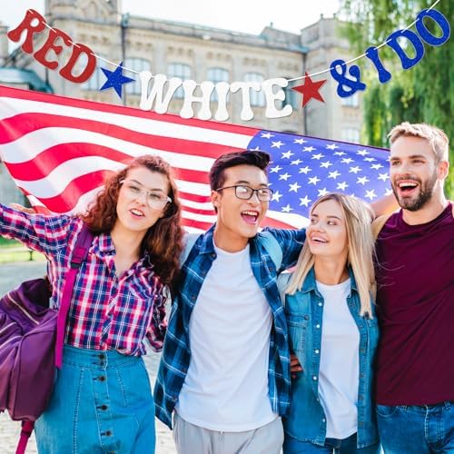 Red White I Do Patriotic Engagement Banner