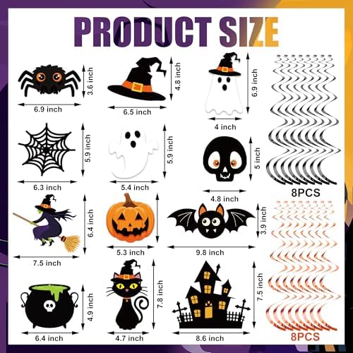 Halloween Party Decorations Happy Banner and Hanging Swirls