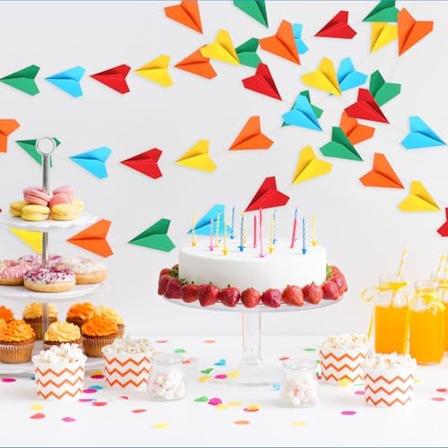 Janlaugh 6 Pcs Airplane Garland Birthday Decorations