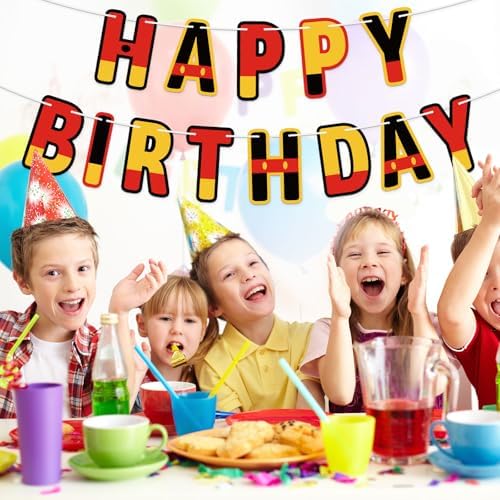 BOXOB Cartoon Birthday Garland Banner for Party Decorations