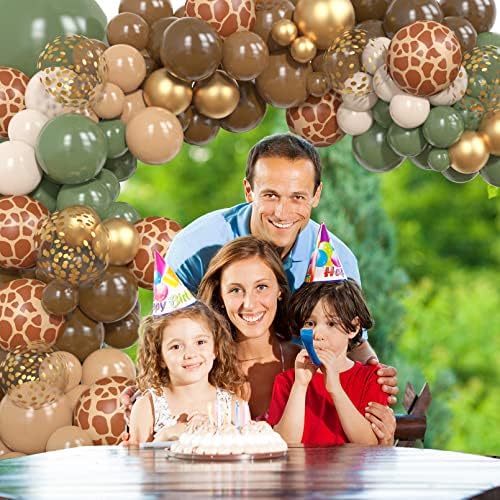 170Pcs Jungle Safari Balloons Garland Kit