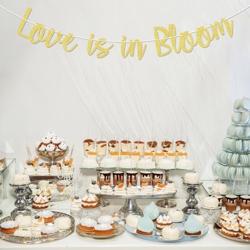 Love Is In Bloom Banner - Floral Bridal Shower Decor