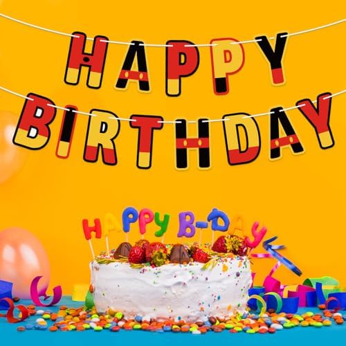 BOXOB Cartoon Birthday Garland Banner for Party Decorations