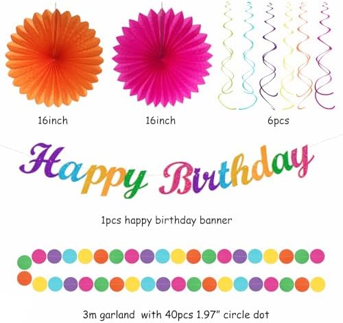Rainbow Friends Birthday Party Decorations 21pcs Kit