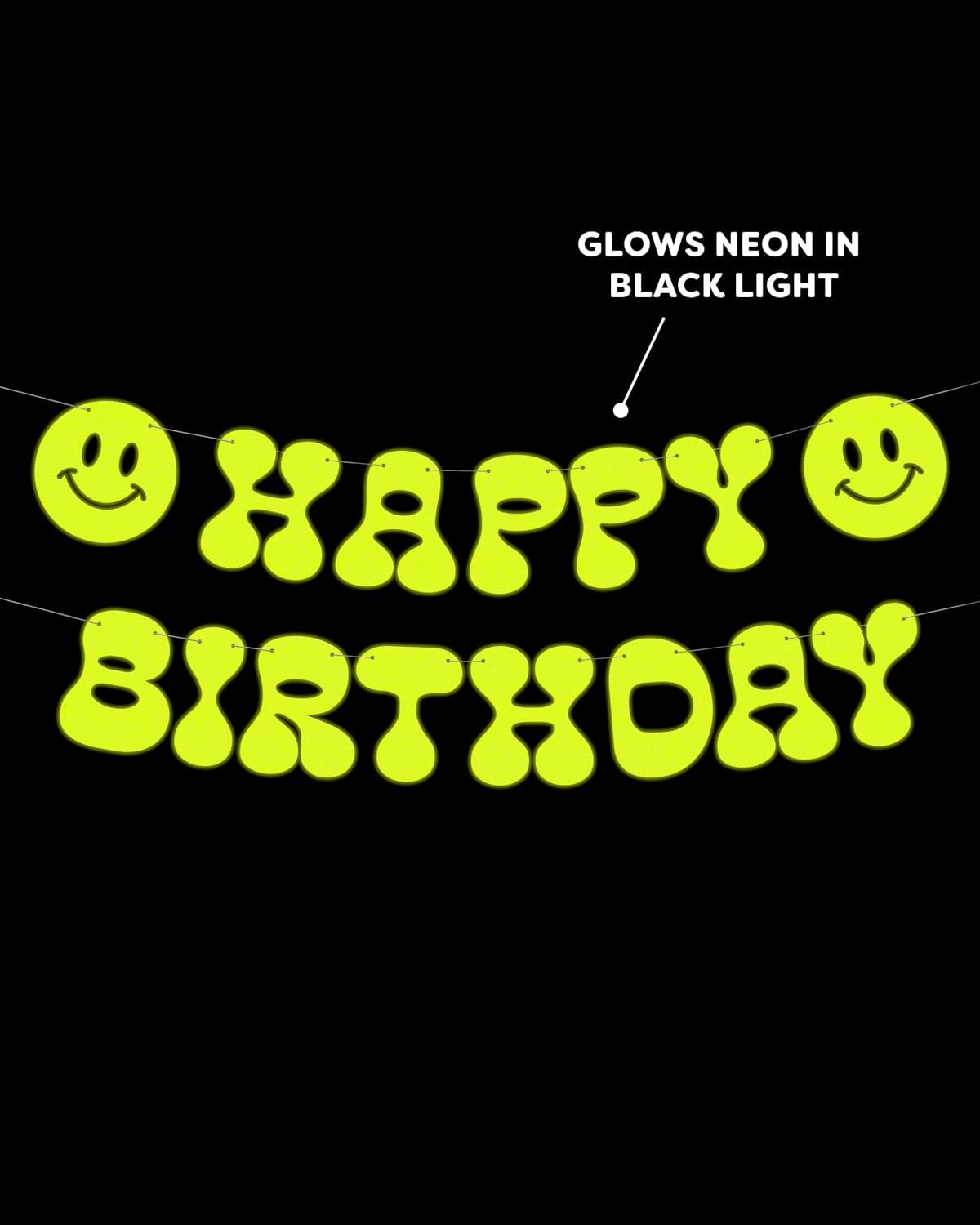 Xo Fetti Happy Birthday Neon Banner 5 Ft