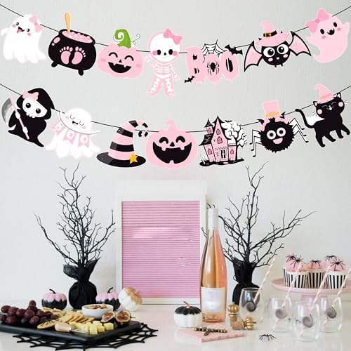 2Pcs Halloween Party Banners for Girls