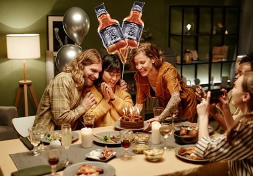 10PCS Mini Whisky Bottle Balloons Foil Aluminum Birthday Party Decorations