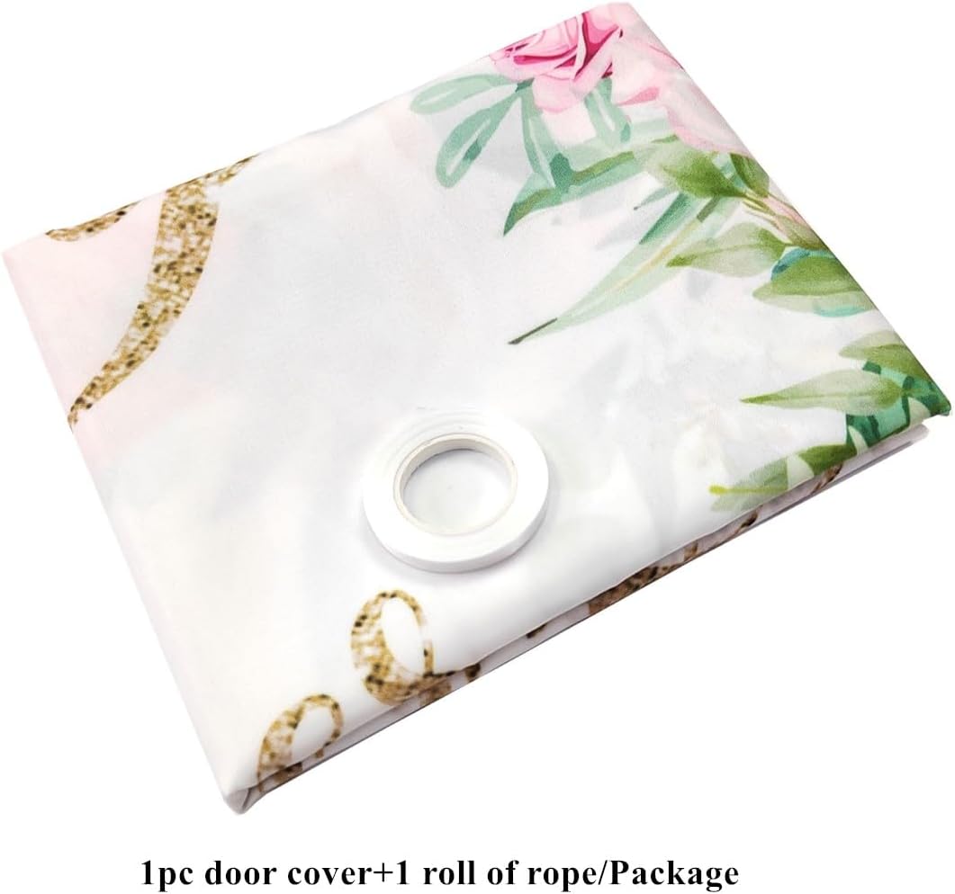 Love Laughter Wedding Door Cover 708X354 Beige