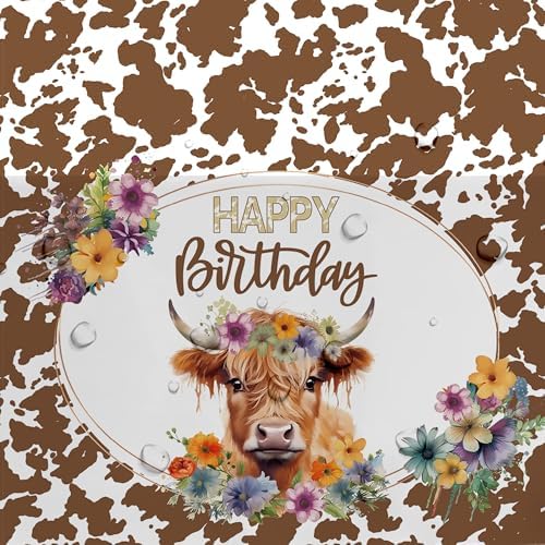 Highland Cow Party Tablecloth Set 3 Pack