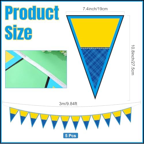 Tiamon 5 Pcs Yellow Big Eyes Birthday Decorations