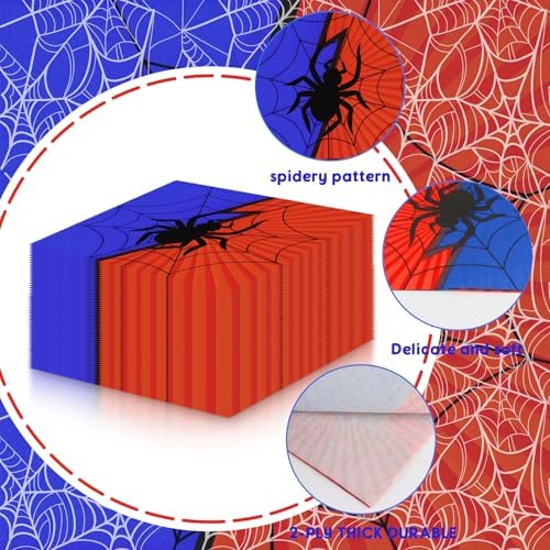 Spider Themed Recycled Paper Napkins
