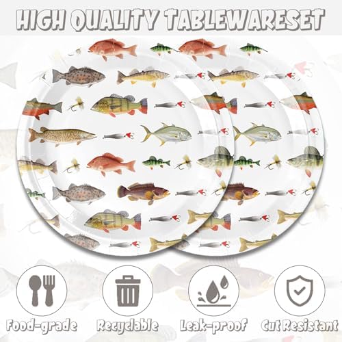48Pcs GO Fishing Birthday Party Decorations