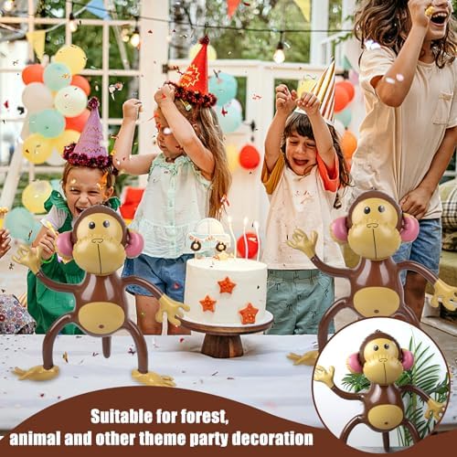 FUTUREPLUSX 3PCS Inflatable Monkeys Birthday Decorations