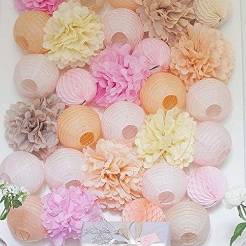 ShineBear 15pcs Tissue Paper Pom Poms Wedding Decorations