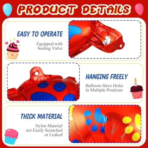 Leitee 40 Inch Giant Dog Paw Birthday Balloon