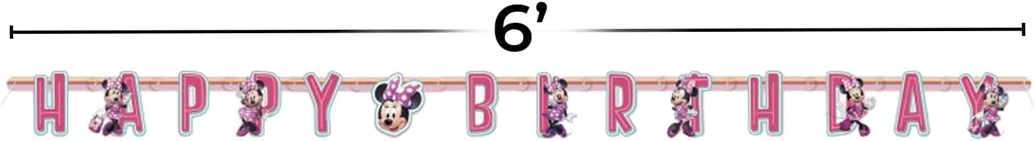 Unique Iconic Minnie Mouse Birthday Jointed Banner 1