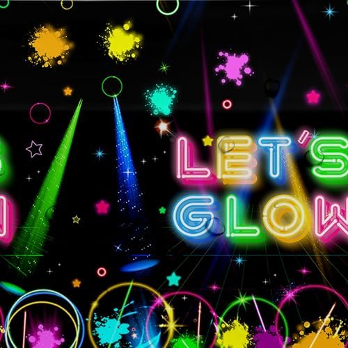 Neon Glow Birthday Tablecloth Set of 3
